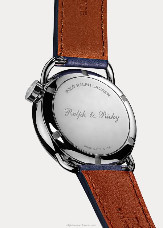 reloj ralph & ricky bear acero 38 mm hombres esfera blanca Ralph Lauren 2XR2V2797