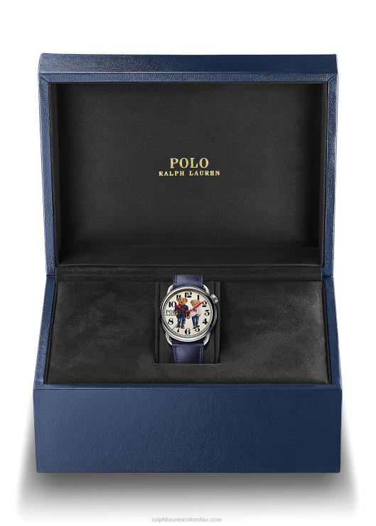 reloj ralph & ricky bear acero 38 mm hombres esfera blanca Ralph Lauren 2XR2V2797