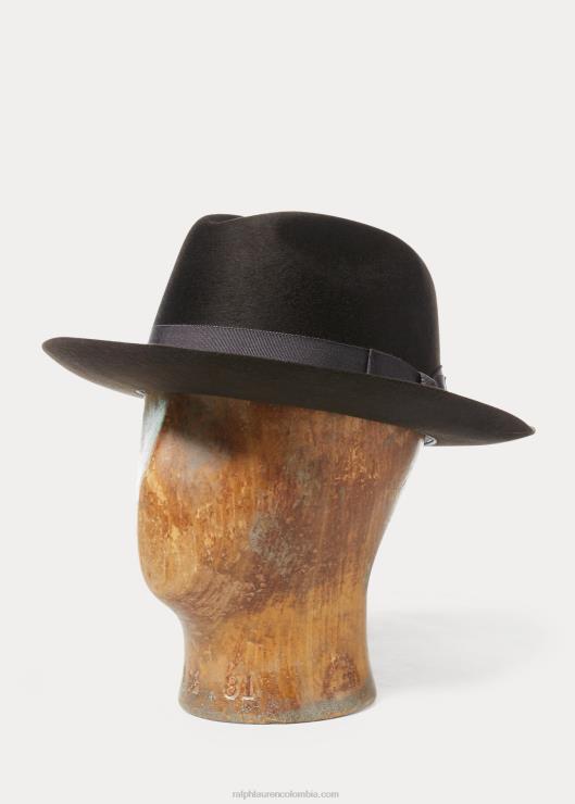 sombrero de fieltro de lana hombres marrón antiguo Ralph Lauren 2XR2V8913