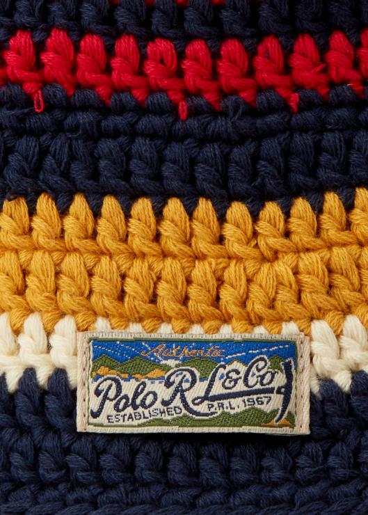 sombrero tejido a rayas hombresRalph Lauren 2XR2V2466