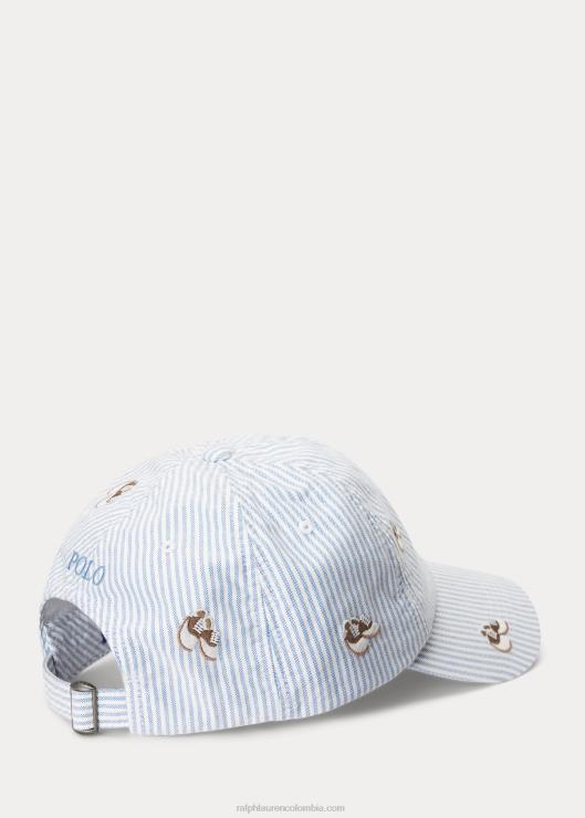 gorra Oxford con rayas bordadas hombres raya oxford Ralph Lauren 2XR2V2366