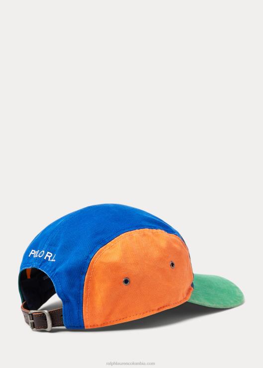 gorra con cinco paneles de lona color block hombres zafiro estrella multi Ralph Lauren 2XR2V2447