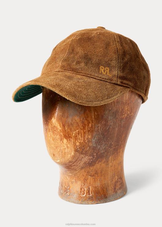 gorra de gamuza rugosa hombres marrón Ralph Lauren 2XR2V8874