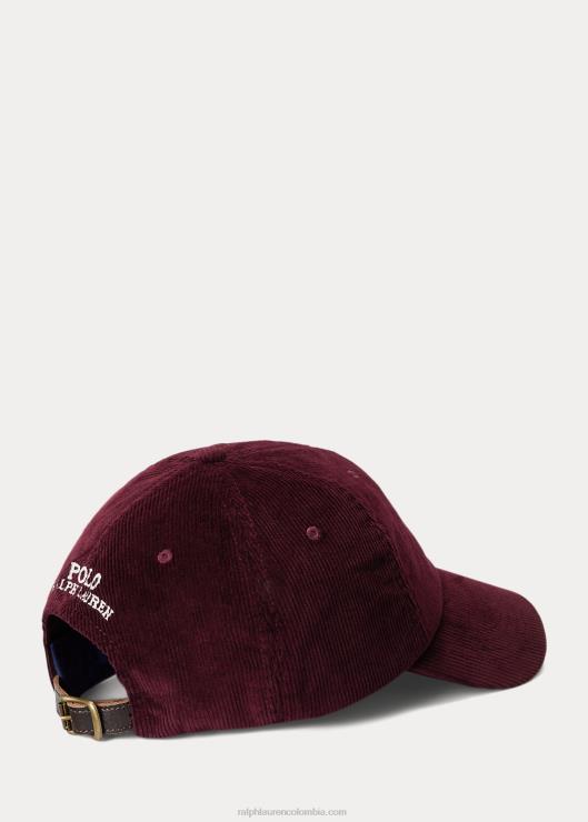 gorra de pana con osito de polo hombresRalph Lauren 2XR2V2750