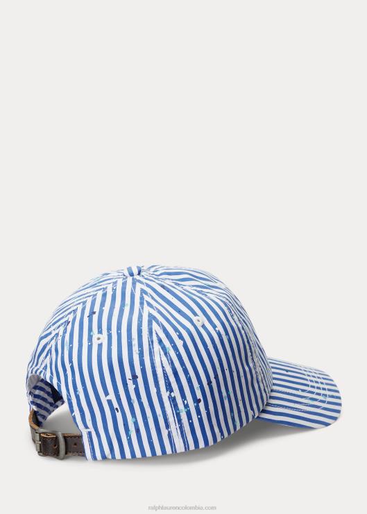 gorra de popelina con escudo a rayas hombres azul/blanco multicolor Ralph Lauren 2XR2V2451