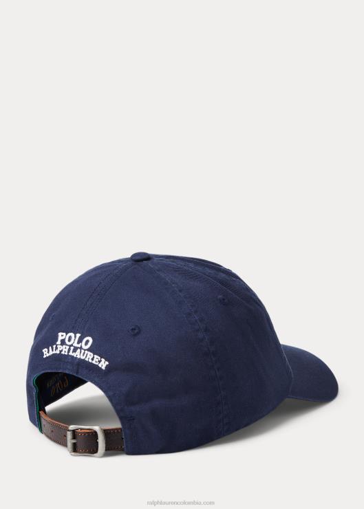 gorra de sarga con bordado de camiseta de rugby hombres Marina de Newport Ralph Lauren 2XR2V2516