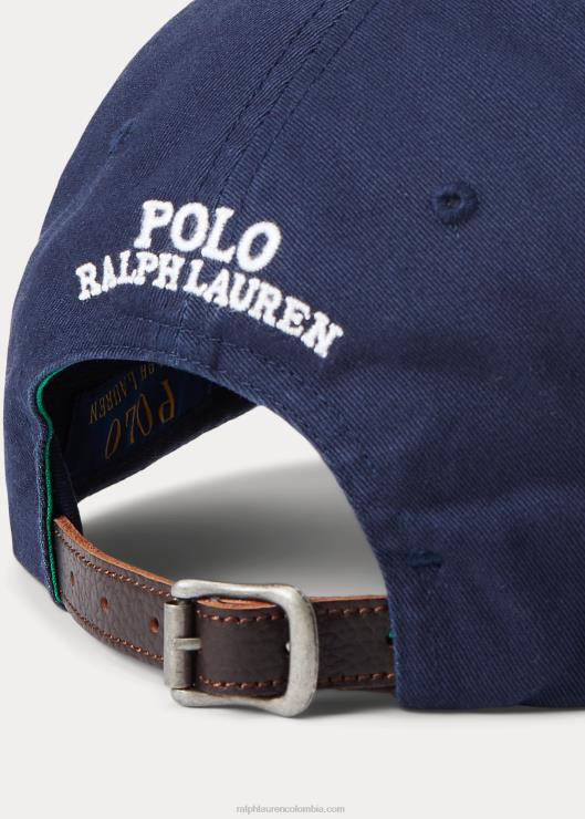 gorra de sarga con bordado de camiseta de rugby hombres Marina de Newport Ralph Lauren 2XR2V2516