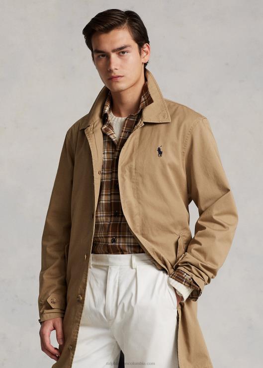 abrigo de sarga hombres cafe bronceado Ralph Lauren 2XR2V8666