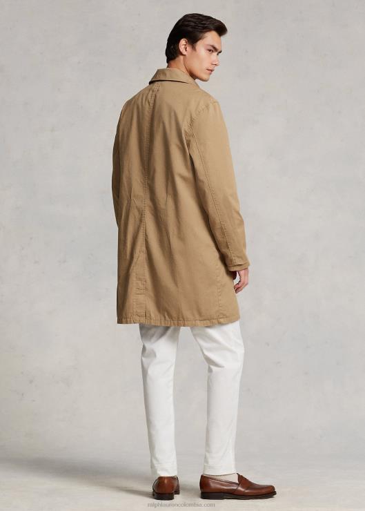 abrigo de sarga hombres cafe bronceado Ralph Lauren 2XR2V8666