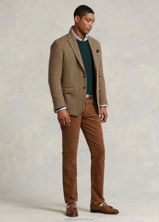 abrigo deportivo de espiga suave de polo hombres marrón/bronceado Ralph Lauren 2XR2V8490