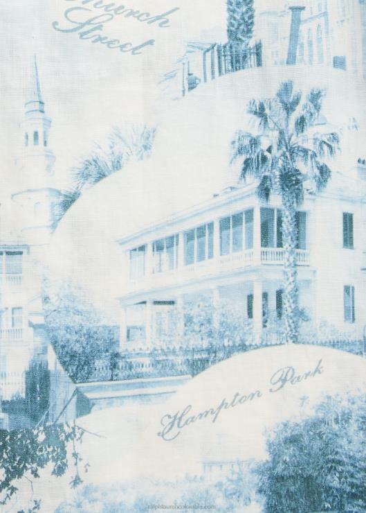 camisa camp con estampado de postal hombres crema/azul Ralph Lauren 2XR2V1762