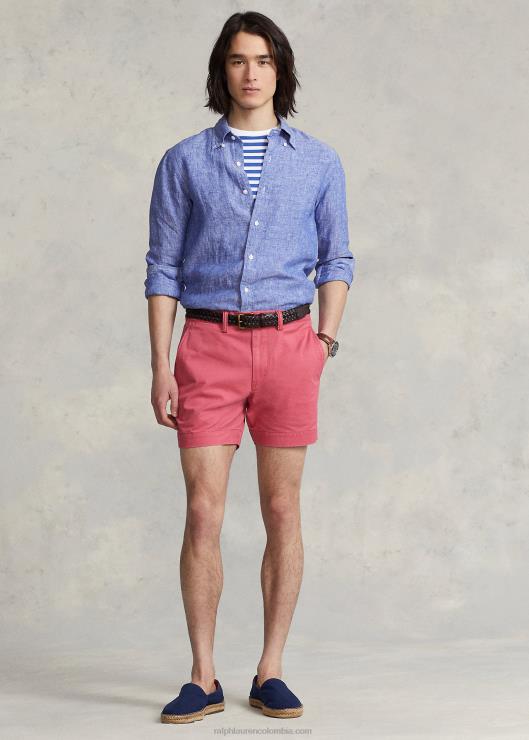 camisa de cambray de lino a medida hombres herencia real Ralph Lauren 2XR2V963