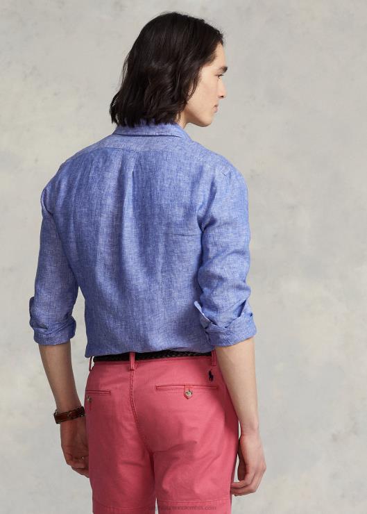 camisa de cambray de lino a medida hombres herencia real Ralph Lauren 2XR2V963