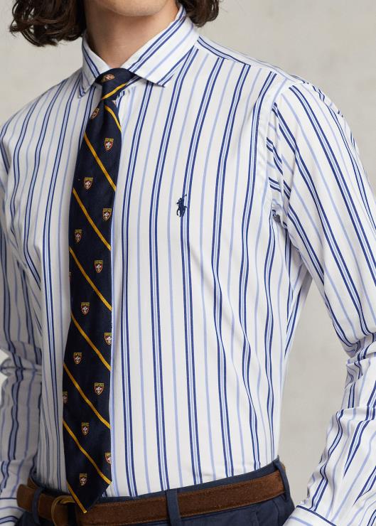 camisa de corte clásico de popelina elástica a rayas hombres blanco/azul multicolor Ralph Lauren 2XR2V732