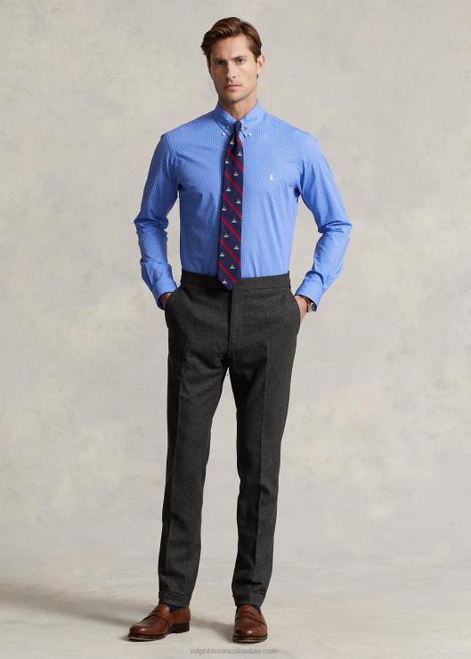 camisa de corte clásico de popelina elástica con estampado hombres multi Ralph Lauren 2XR2V1125