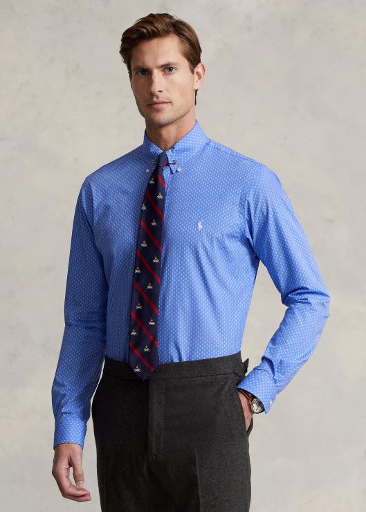 camisa de corte clásico de popelina elástica con estampado hombres multi Ralph Lauren 2XR2V1125