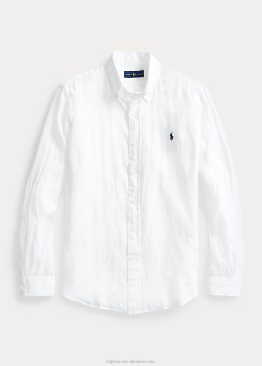 camisa de lino ligera hombres blanco Ralph Lauren 2XR2V1550