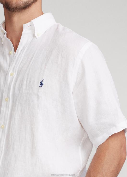 camisa de lino ligera hombres blanco Ralph Lauren 2XR2V1903