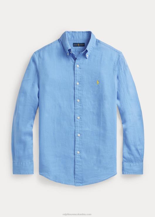 camisa de lino ligera hombres puerto isla azul Ralph Lauren 2XR2V1553