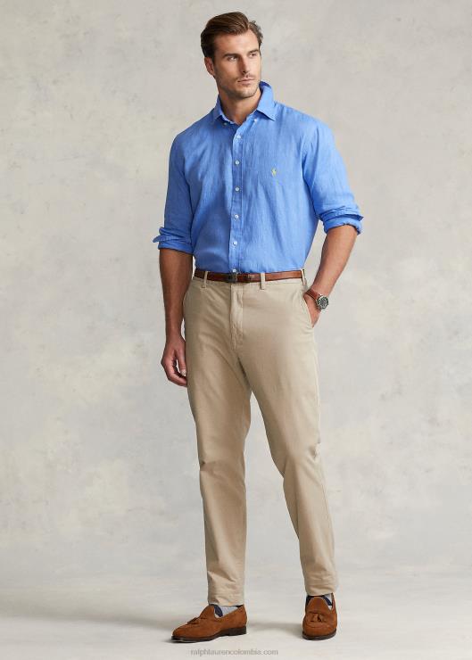 camisa de lino ligera hombres puerto isla azul Ralph Lauren 2XR2V1553