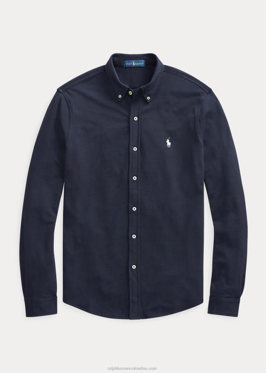 camisa de malla de peso pluma hombres aviador de la marina Ralph Lauren 2XR2V413