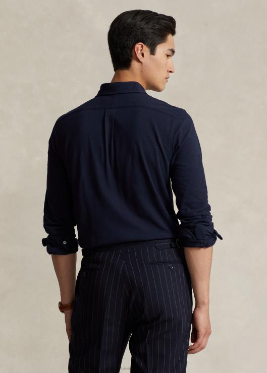 camisa de malla de peso pluma hombres aviador de la marina Ralph Lauren 2XR2V413