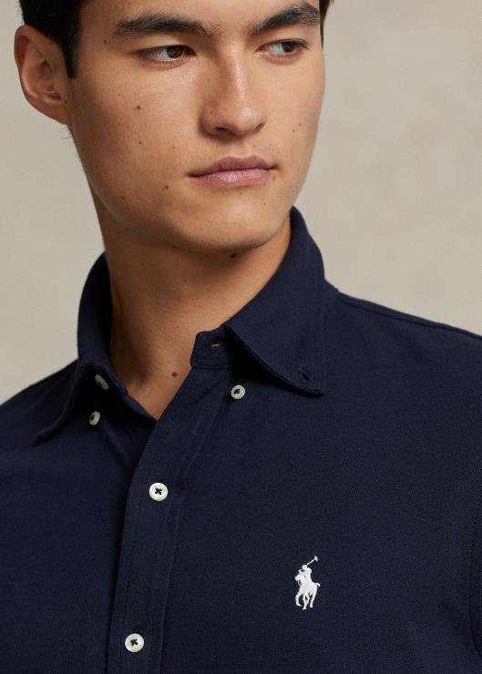 camisa de malla de peso pluma hombres aviador de la marina Ralph Lauren 2XR2V413