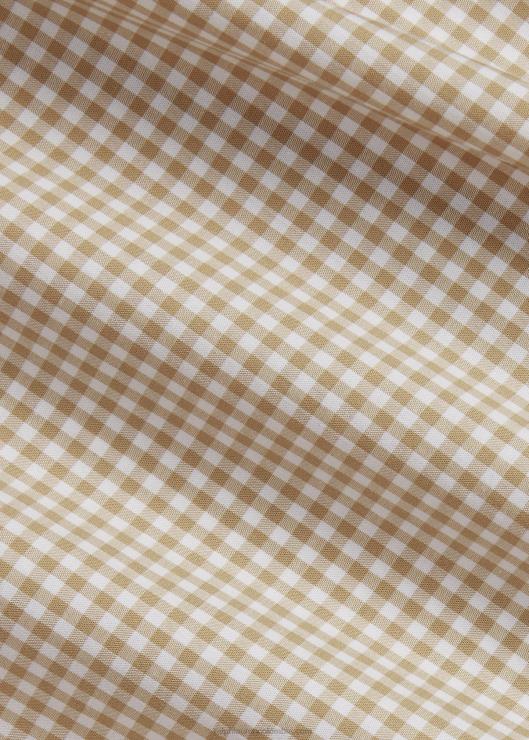 camisa de popelín stretch a cuadros hombres vintage caqui/blanco Ralph Lauren 2XR2V1326