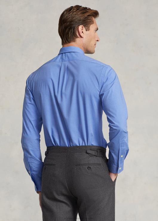 camisa de popelín stretch-todos los calces hombres azul Ralph Lauren 2XR2V367