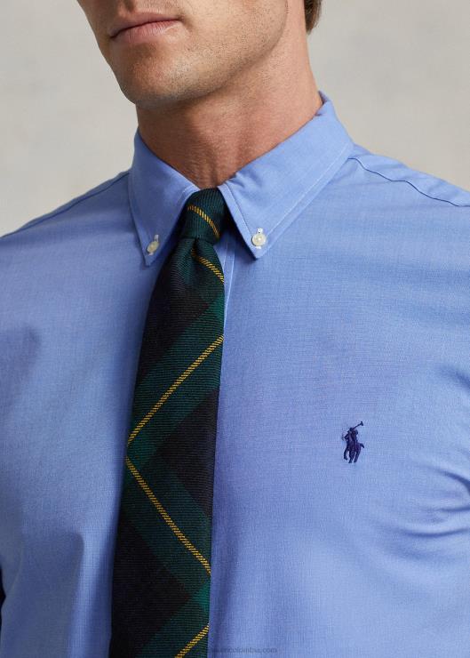 camisa de popelín stretch-todos los calces hombres azul Ralph Lauren 2XR2V367