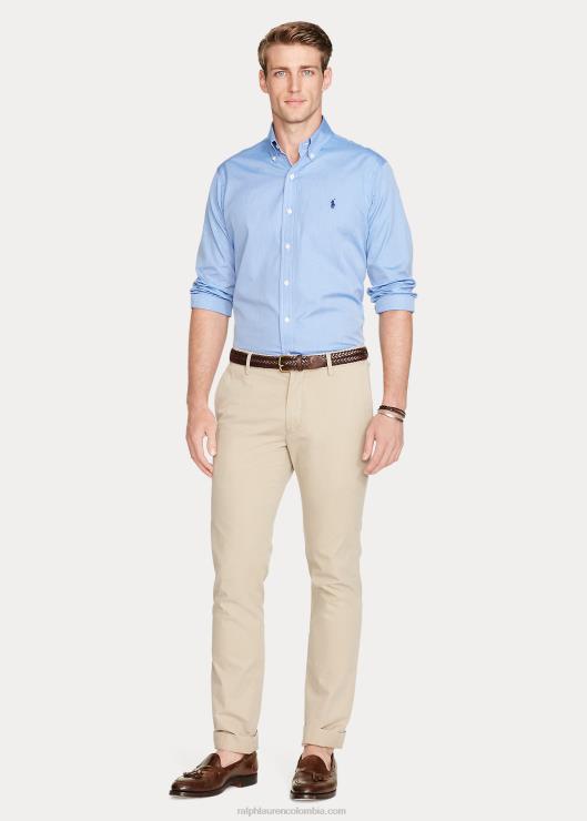 camisa de popelina de corte clásico hombres azul Ralph Lauren 2XR2V8648