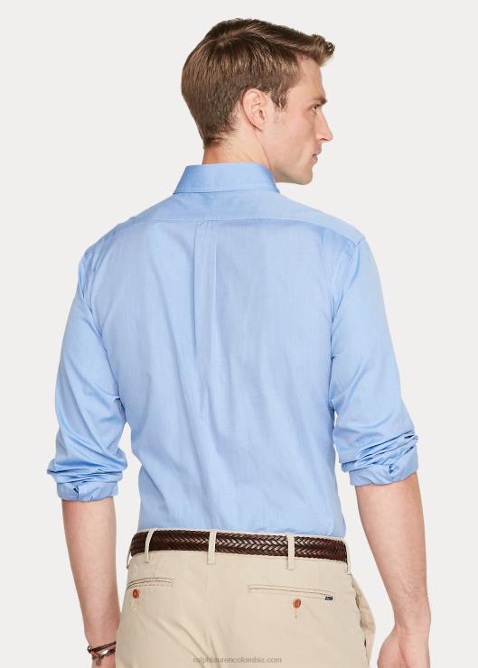 camisa de popelina de corte clásico hombres azul Ralph Lauren 2XR2V8648