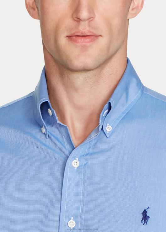 camisa de popelina de corte clásico hombres azul Ralph Lauren 2XR2V8648
