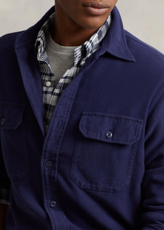 camisa de trabajo de gamuza de corte clásico hombres Marina de Newport Ralph Lauren 2XR2V130