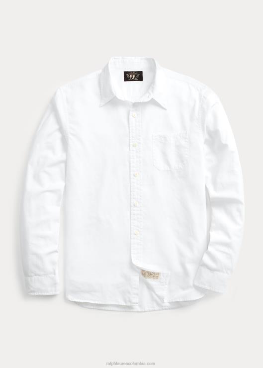 camisa de trabajo de sarga hombres blanco Ralph Lauren 2XR2V1715
