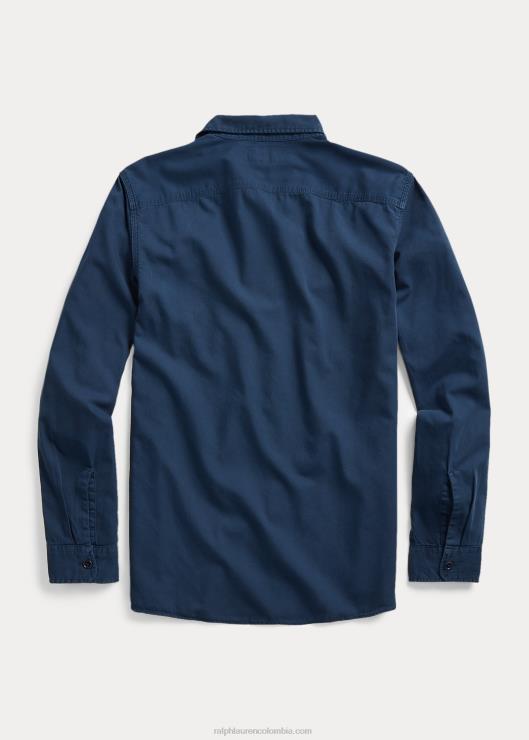 camisa de trabajo de sarga teñida en prenda hombres Armada Ralph Lauren 2XR2V1770