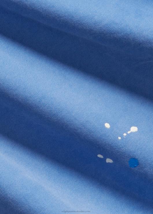 camisa de trabajo estilo chino pintado classic fit hombres retirarse azul Ralph Lauren 2XR2V879