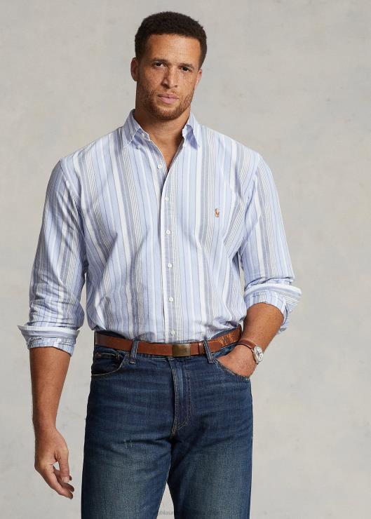 camisa oxford a rayas hombres 5856 azul multi Ralph Lauren 2XR2V1570