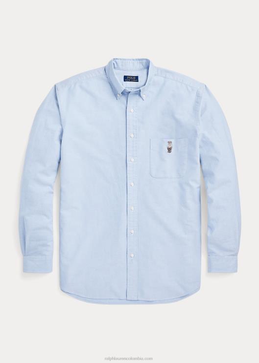 camisa oxford con osito hombres oso de primavera azul Ralph Lauren 2XR2V1568