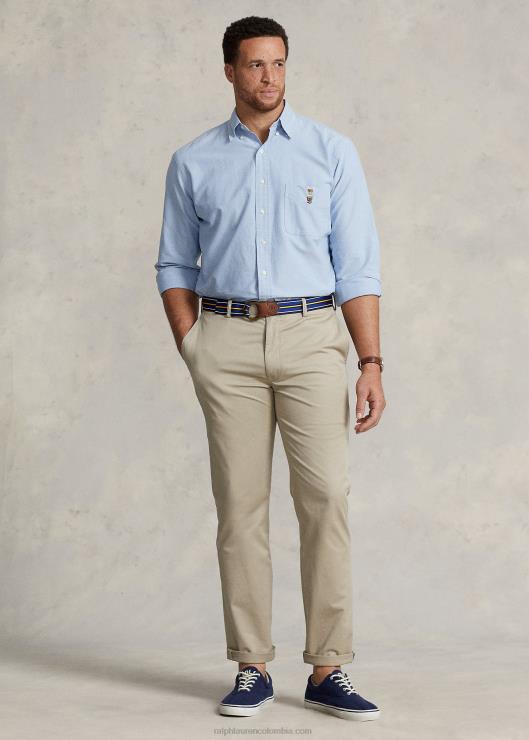 camisa oxford con osito hombres oso de primavera azul Ralph Lauren 2XR2V1568