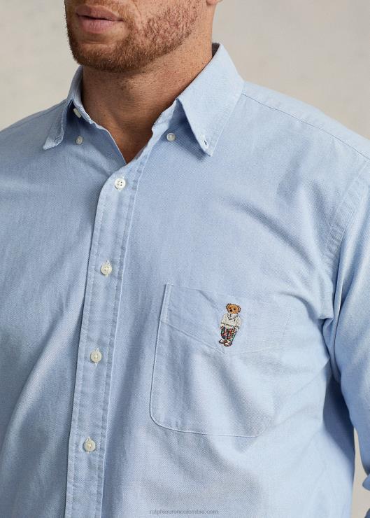 camisa oxford con osito hombres oso de primavera azul Ralph Lauren 2XR2V1568