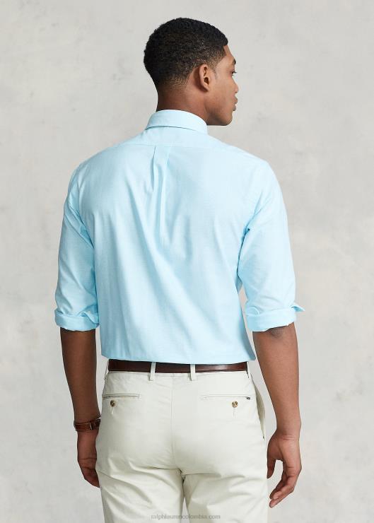 camisa oxford slim fit elástica hombres azul egeo Ralph Lauren 2XR2V605