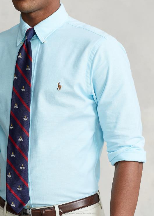 camisa oxford slim fit elástica hombres azul egeo Ralph Lauren 2XR2V605