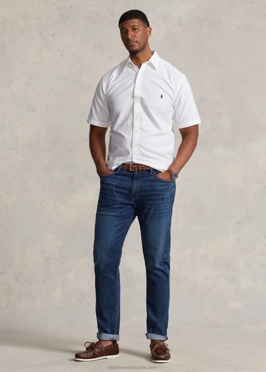 camisa oxford teñida en prenda hombres blanco Ralph Lauren 2XR2V1878