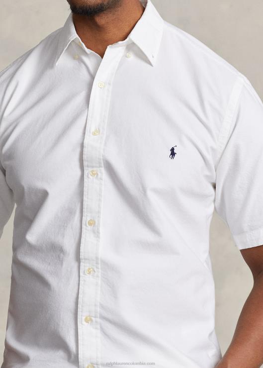 camisa oxford teñida en prenda hombres blanco Ralph Lauren 2XR2V1878