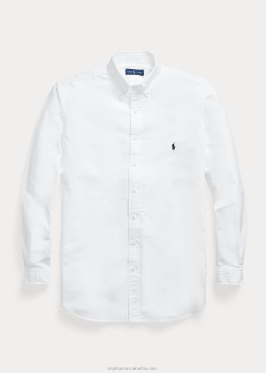 camisa oxford teñida en prenda hombres naval Blanca Ralph Lauren 2XR2V1512