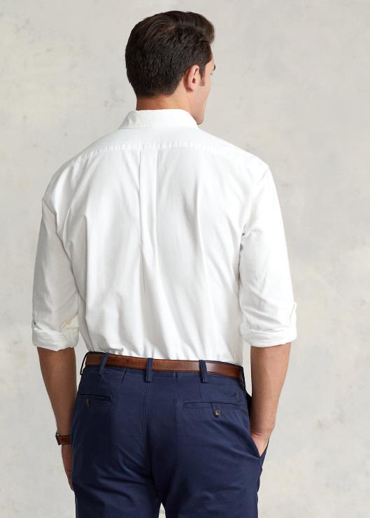 camisa oxford teñida en prenda hombres naval Blanca Ralph Lauren 2XR2V1512