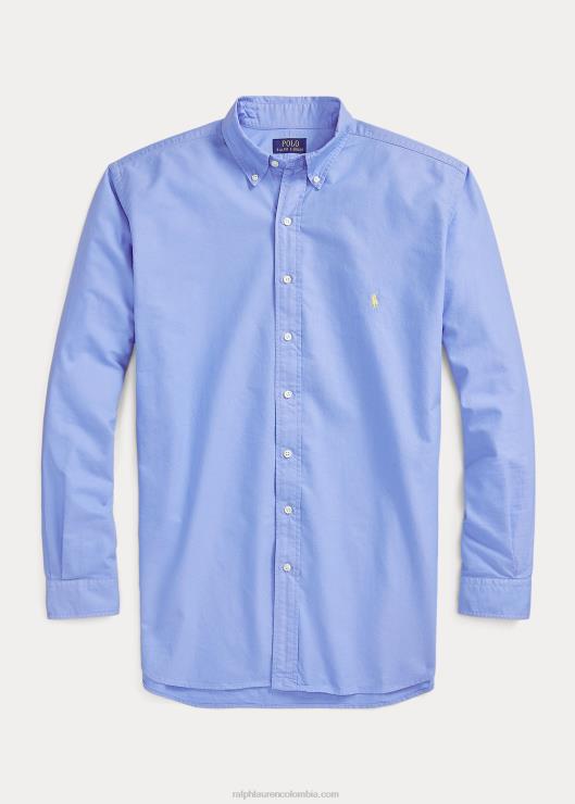 camisa oxford teñida en prenda hombres puerto isla azul Ralph Lauren 2XR2V1515