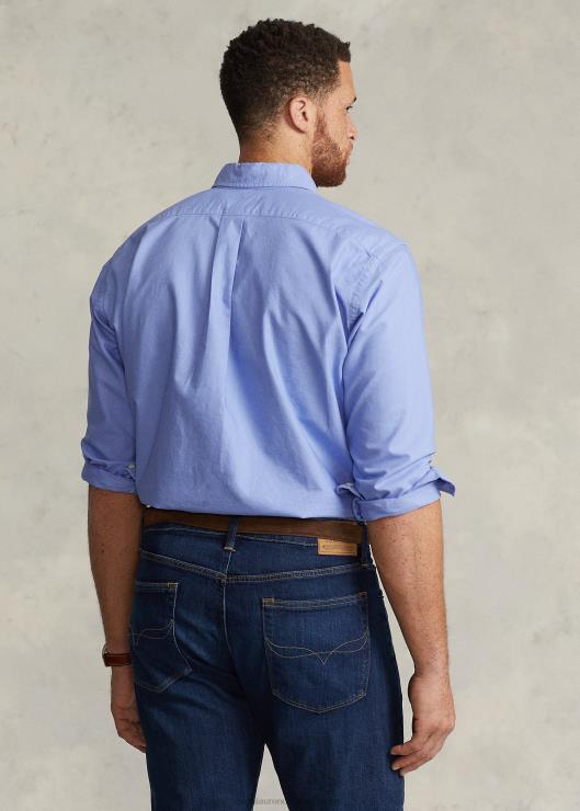 camisa oxford teñida en prenda hombres puerto isla azul Ralph Lauren 2XR2V1515