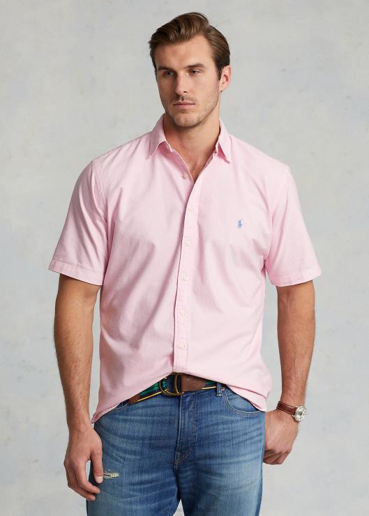 camisa oxford teñida en prenda hombres rosa carmelo Ralph Lauren 2XR2V1874